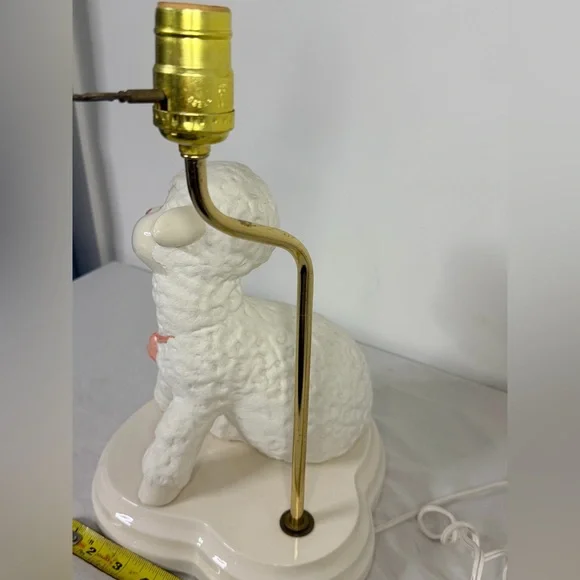 Vintage 1975 Byron Molds Large Ceramic Lamb Lamp 22”